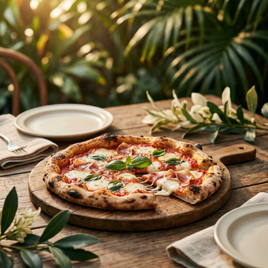 Wood-fired pizza